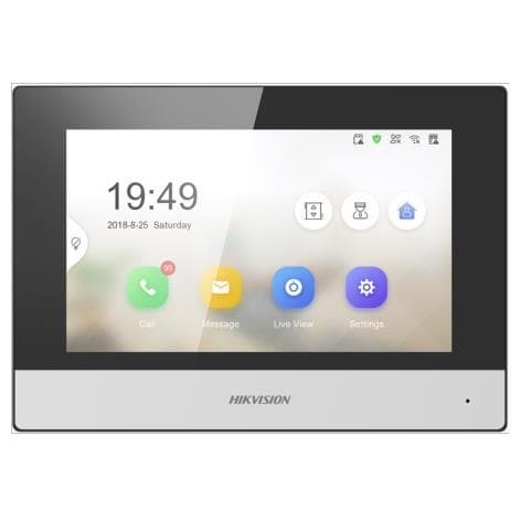 Posto interno videocitofonico Hikvision da 7 pollici con schermo touch — vendita e assistenza a Torino e provincia